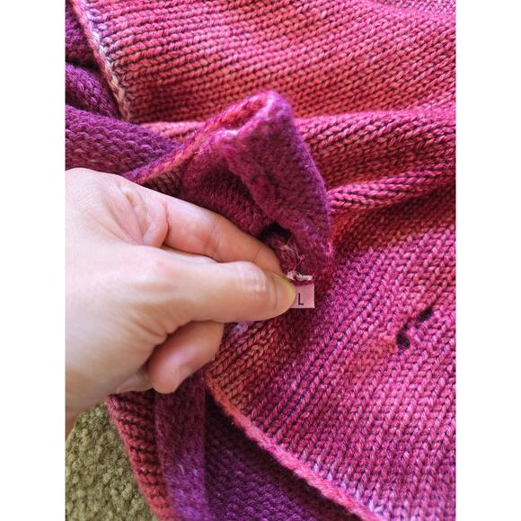 F Cashmere Fissore Knit Luxury Jewel Tone Pink Made in Italy Size Large - Picture 5 of 5